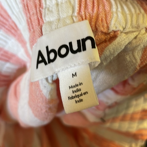 Abound linen cabana stripe smocked waist shorts beach summer - Picture 6 of 7